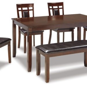 Bennox Dining Table and Chairs with Bench (Set of 6)