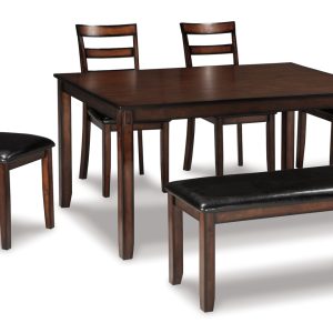 Coviar Dining Table and Chairs with Bench (Set of 6)