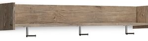 Oliah Wall Mounted Coat Rack with Shelf