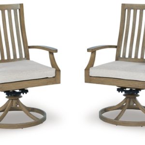 Rainier Ranch Outdoor Swivel Chair with Cushion (Set of 2)